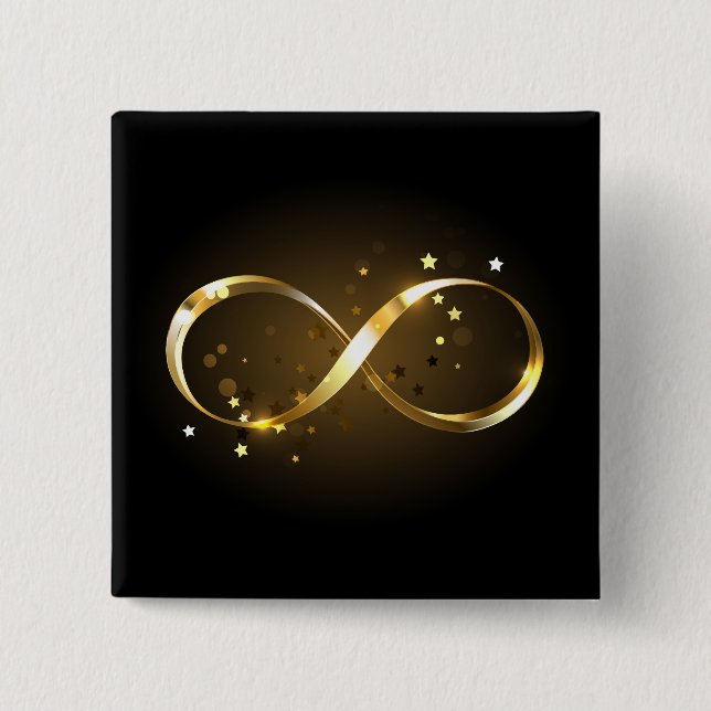 Golden Infinity Symbol Button (Front)