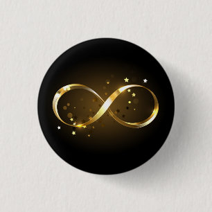 Golden Infinity Symbol Button