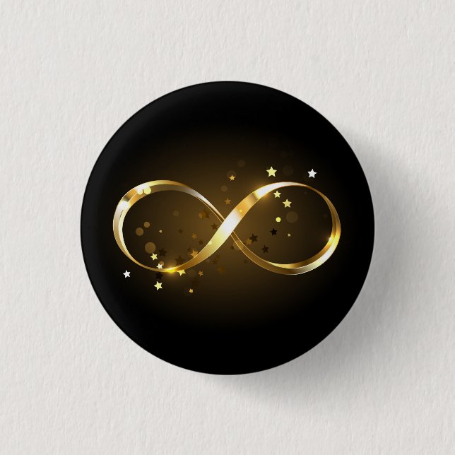 Golden Infinity Symbol Button (Front)
