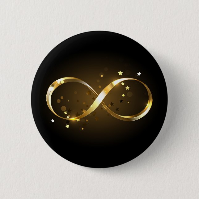 Golden Infinity Symbol Button (Front)