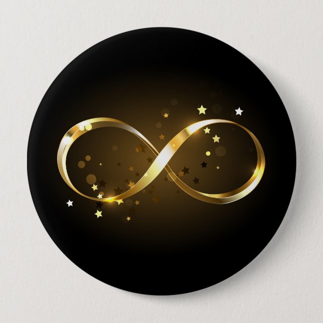 Golden Infinity Symbol Button (Front)