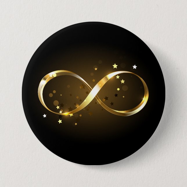 Golden Infinity Symbol Button (Front)