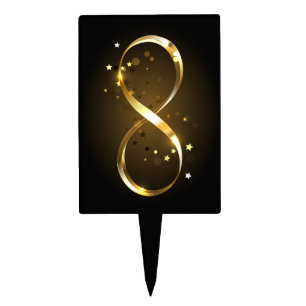 Golden Infinity Symbol Cake Topper
