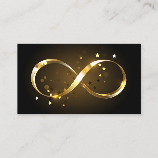 Golden Infinity Symbol Calling Card (Front)