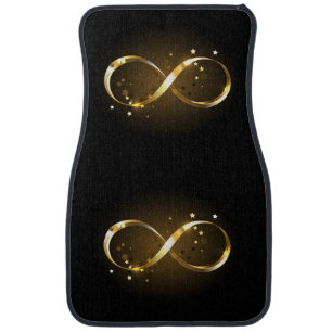 Golden Infinity Symbol Car Floor Mat