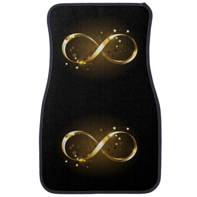 Golden Infinity Symbol Car Floor Mat (Front)