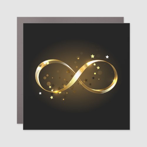 Golden Infinity Symbol Car Magnet