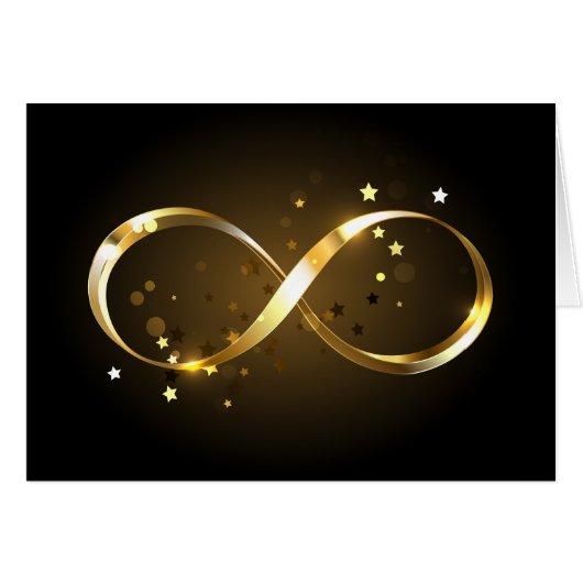 Golden Infinity Symbol Cards (Front Horizontal)