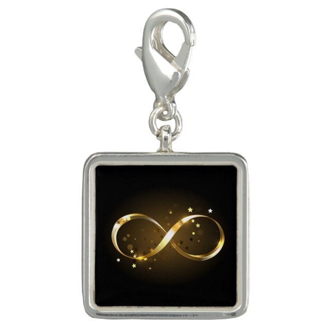 Golden Infinity Symbol Charm (Front)