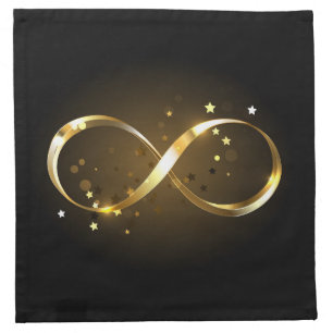 Golden Infinity Symbol Cloth Napkin