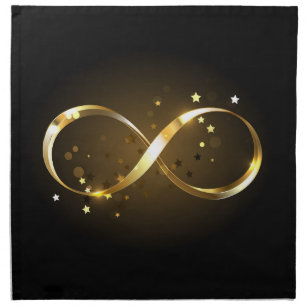 Golden Infinity Symbol Cloth Napkin