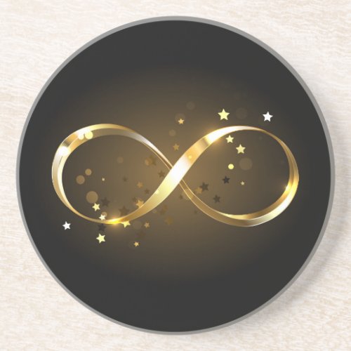 Golden Infinity Symbol Coaster