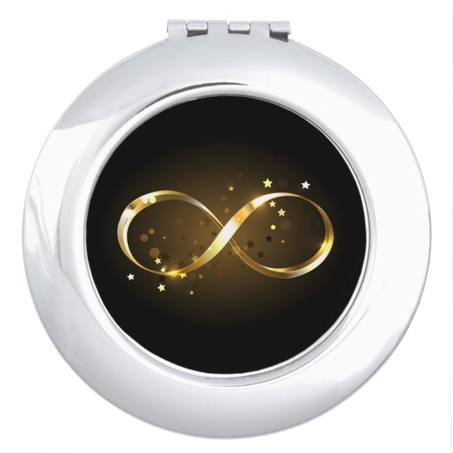 Golden Infinity Symbol Compact Mirror (Front)