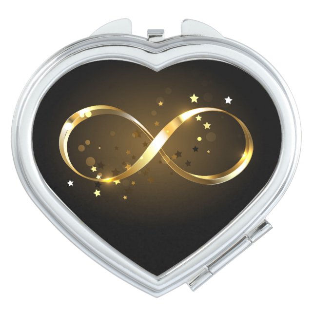 Golden Infinity Symbol Compact Mirror (Front)