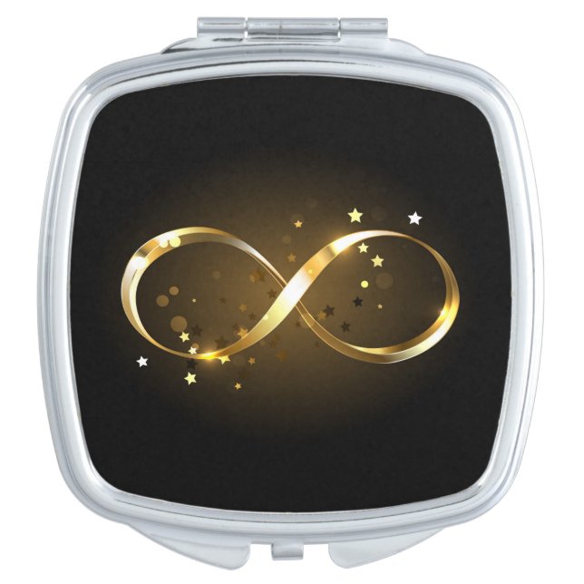 Golden Infinity Symbol Compact Mirror (Front)