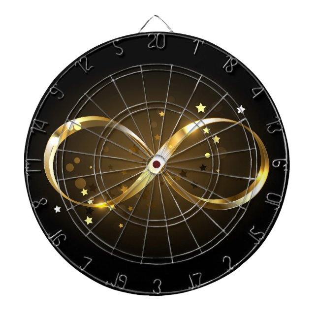 Golden Infinity Symbol Dart Board (Front)