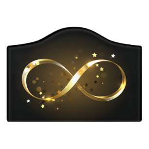 Golden Infinity Symbol Door Sign
