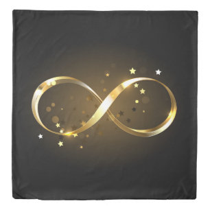 Golden Infinity Symbol Duvet Cover