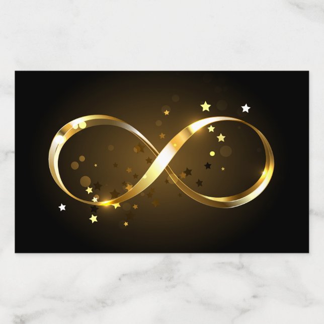 Golden Infinity Symbol Envelope Liner (Design)