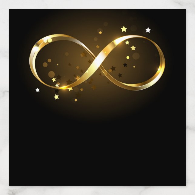 Golden Infinity Symbol Envelope Liner (Design)