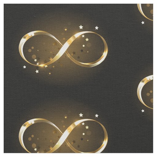 Golden Infinity Symbol Fabric