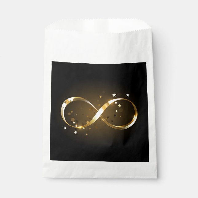 Golden Infinity Symbol Favor Bag (Front)