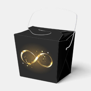 Golden Infinity Symbol Favor Boxes