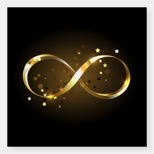 Golden Infinity Symbol Foam Board