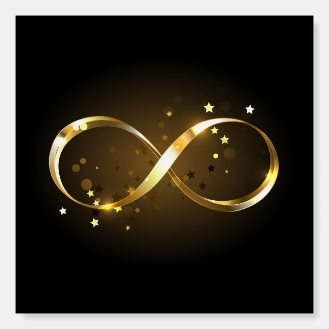 Golden Infinity Symbol Foam Board (Front)