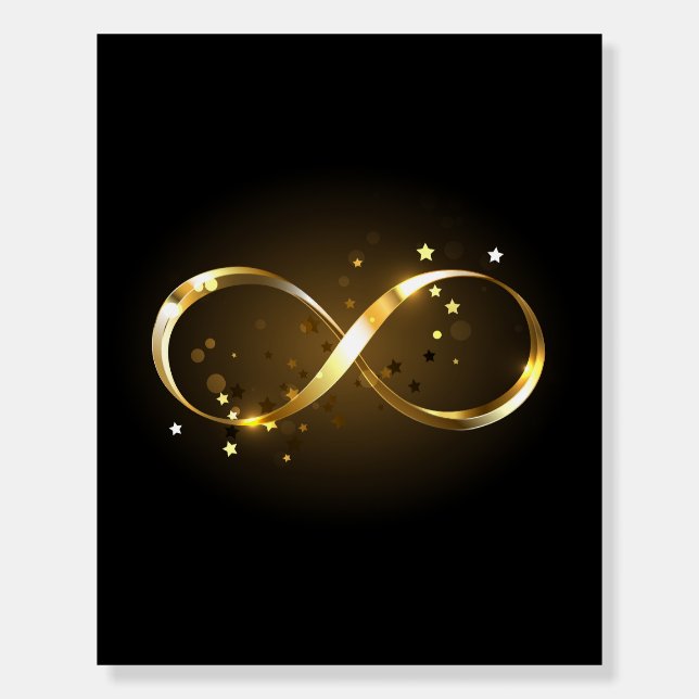 Golden Infinity Symbol Foam Board (Front)