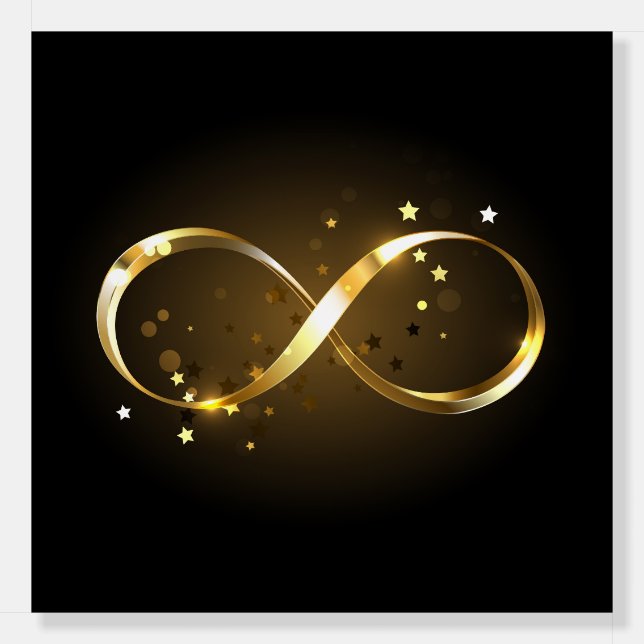 Golden Infinity Symbol Foam Board (Front)