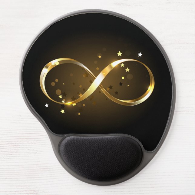 Golden Infinity Symbol Gel Mouse Pad (Front)