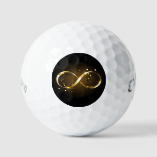 Golden Infinity Symbol Golf Balls