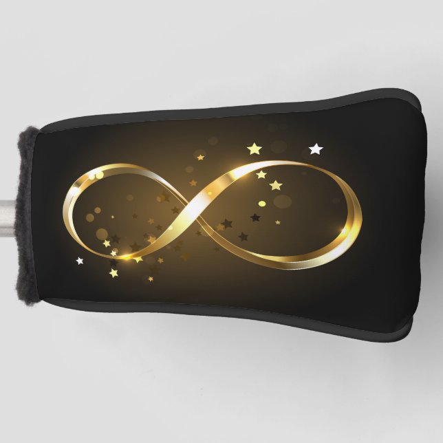 Golden Infinity Symbol Golf Head Cover (Front)