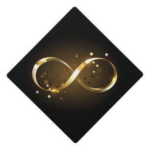 Golden Infinity Symbol Graduation Cap Topper