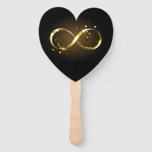 Golden Infinity Symbol Hand Fan
