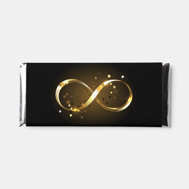 Golden Infinity Symbol Hershey Bar Favors (Front)