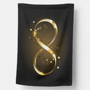 Golden Infinity Symbol House Flag