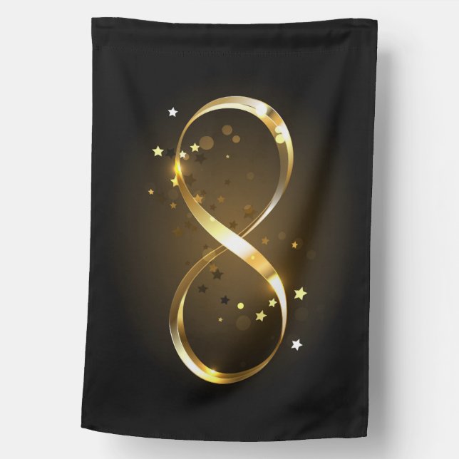 Golden Infinity Symbol House Flag (Front)