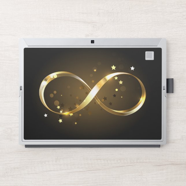 Golden Infinity Symbol HP Laptop Skin (Front)