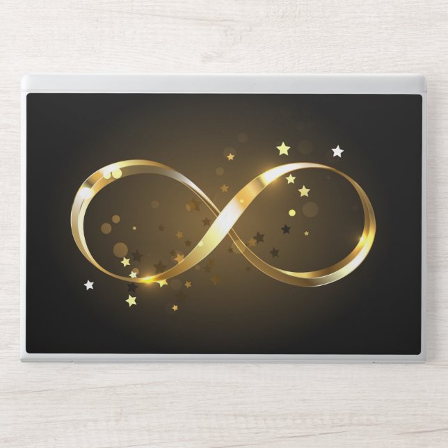 Golden Infinity Symbol HP Laptop Skin (Front)