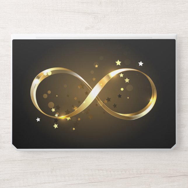 Golden Infinity Symbol HP Laptop Skin (Front)