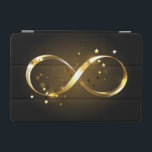 Golden Infinity Symbol iPad Mini Cover<br><div class="desc">Gold,  jewelry infinity symbol with gold stars on a black background. Design with gold  star.</div>