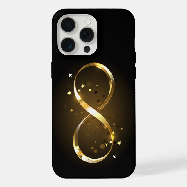 Golden Infinity Symbol iPhone Case (Back)