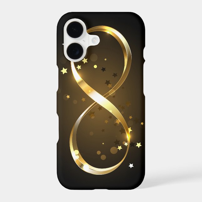 Golden Infinity Symbol iPhone Case (Back)