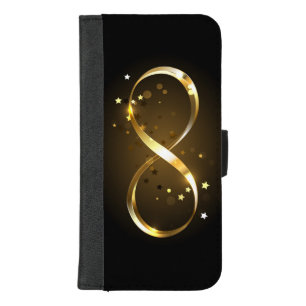 Golden Infinity Symbol iPhone 8/7 Plus Wallet Case