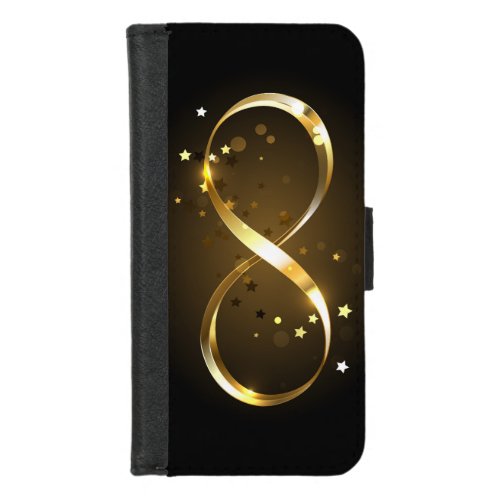 Golden Infinity Symbol iPhone 87 Wallet Case