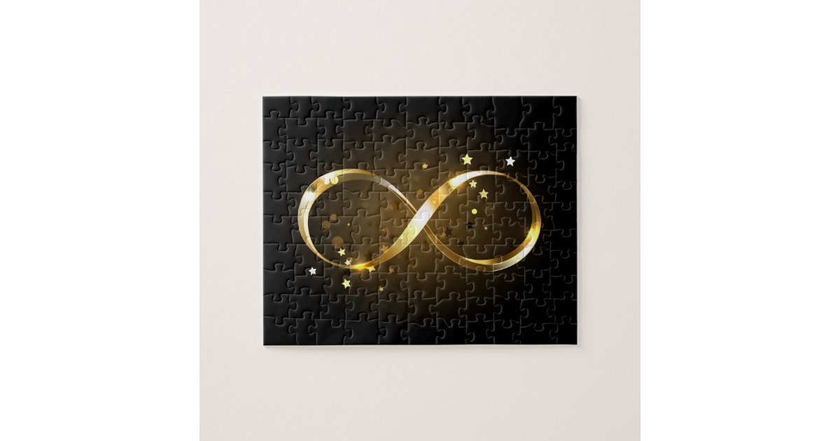 Golden Infinity Symbol Jigsaw Puzzle | Zazzle