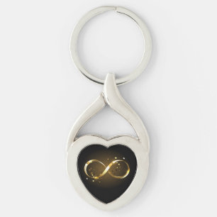 Golden Infinity Symbol Keychain