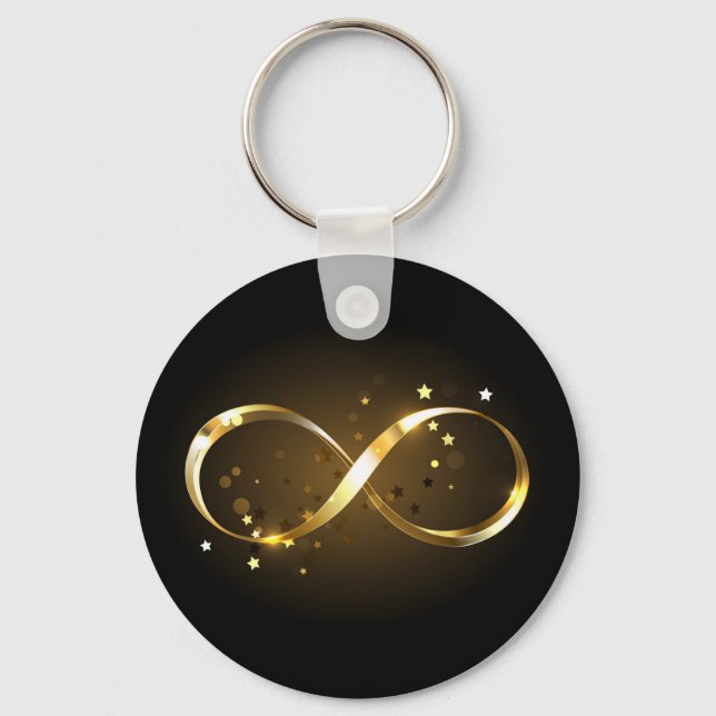 Golden Infinity Symbol Keychain (Front)